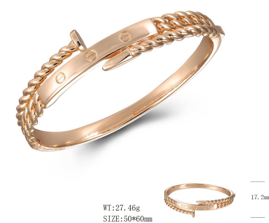 SA06570, Ladies' Moissanite Bangle, S925, Rhodium Plated, White, 27.93g