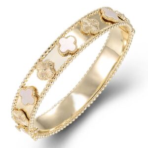 SA06502, Ladies' Moissanite Bangle, S925, Rhodium Plated, White, 42.92g