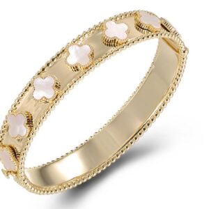 SA06507, Ladies' Moissanite Bangle, S925, Rhodium Plated, White, 39.59g