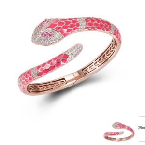 SA05611, Ladies' Moissanite Bangle, S925, Rhodium Plated, White, 34g