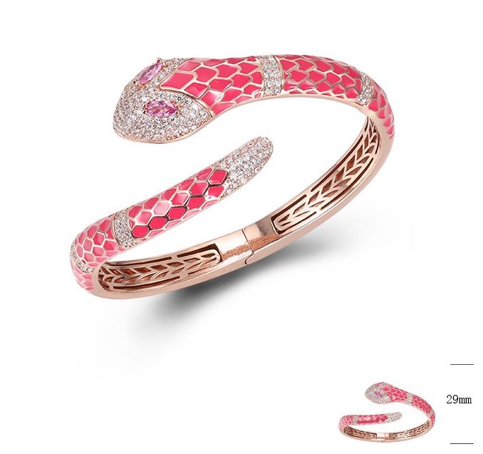 SA05611, Ladies' Moissanite Bangle, S925, Rhodium Plated, White, 34g