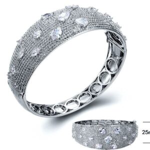 SA02383, Ladies' Moissanite Ring, S925, Rhodium Plated, White, 34.45g