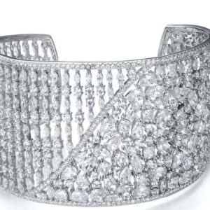 SA02490, Ladies' Moissanite Ring, S925, Rhodium Plated, White, 44.7g