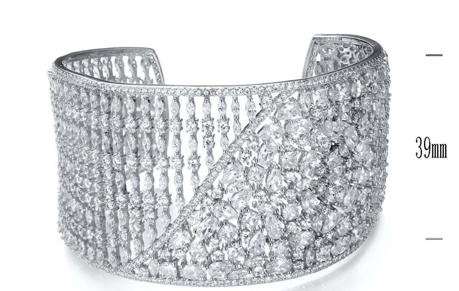 SA02490, Ladies' Moissanite Ring, S925, Rhodium Plated, White, 44.7g