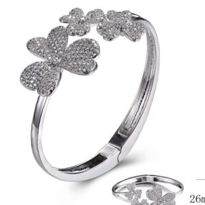 SA03016, Ladies' Moissanite Ring, S925, Rhodium Plated, White, 26.59g
