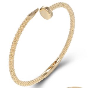 SA07286, Ladies' Moissanite Bangle, S925, Rhodium Plated, White, 17.738g