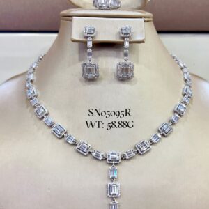 SN05095, Ladies' Moissanite Ring, S925, Rhodium Plated, White, 58.88g