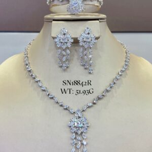 SN18842, Ladies' Moissanite Ring, S925, Rhodium Plated, White, 51.93g