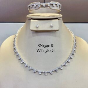 SN15911, Ladies' Moissanite Ring, S925, Rhodium Plated, White, 36.4g