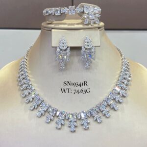 SN19341, Ladies' Moissanite Ring, S925, Rhodium Plated, White, 74.65g