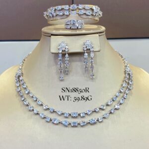 SN18850, Ladies' Moissanite Ring, S925, Rhodium Plated, White, 59.89g