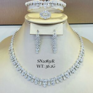 SN20831, Ladies' Moissanite Ring, S925, Rhodium Plated, White, 56.2g