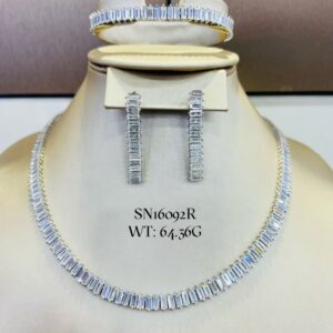 SN16092, Ladies' Moissanite Ring, S925, Rhodium Plated, White, 64.36g