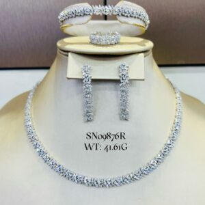 SN09876, Ladies' Moissanite Ring, S925, Rhodium Plated, White, 41.61g