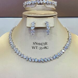 SN19473, Ladies' Moissanite Ring, S925, Rhodium Plated, White, 55.18g