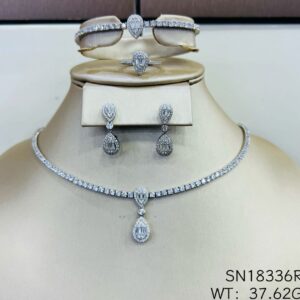 SN18336, Ladies' Moissanite Ring, S925, Rhodium Plated, White, 36.46g