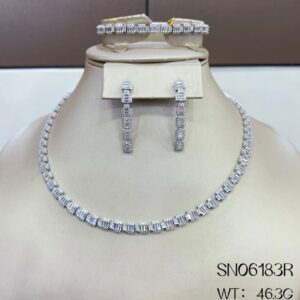 SN06183, Ladies' Moissanite Ring, S925, Rhodium Plated, White, 46.3g
