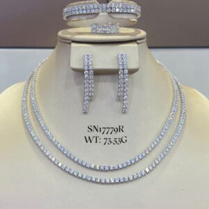 SN17779, Ladies' Moissanite Ring, S925, Rhodium Plated, White, 73.53g