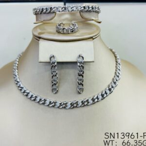 SN13961, Ladies' Moissanite Ring, S925, Rhodium Plated, White, 66.35g