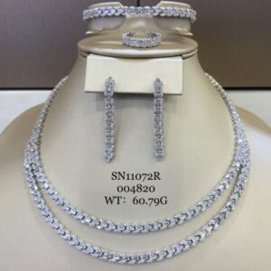SN11072, Ladies' Moissanite Ring, S925, Rhodium Plated, White, 60.32g
