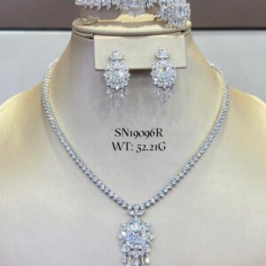 SN19096, Ladies' Moissanite Ring, S925, Rhodium Plated, White, 52.48g