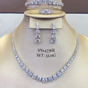 SN14776, Ladies' Moissanite Ring, S925, Rhodium Plated, White, 55.11g