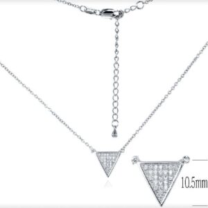 SN05701, Ladies' Moissanite Necklace, S925, Rhodium Plated, White, 2.16g