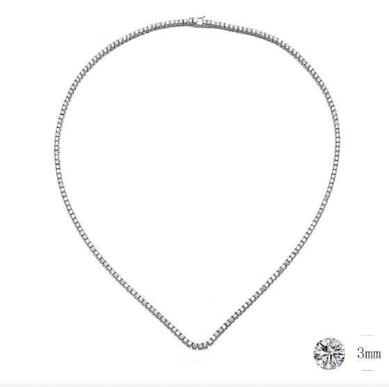SN01639, Ladies' Moissanite Ring, S925, Rhodium Plated, White, 22.3g