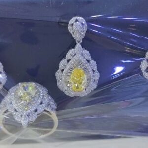 SZ21536, Ladies' Moissanite Ring, S925, Rhodium Plated, White, 13.59g