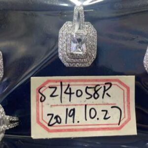 SZ14058, Ladies' Moissanite Ring, S925, Rhodium Plated, White, 11.15g