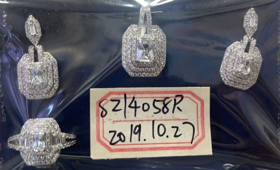 SZ14058, Ladies' Moissanite Ring, S925, Rhodium Plated, White, 11.15g
