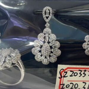 SZ20332, Ladies' Moissanite Ring, S925, Rhodium Plated, White, 14.59g