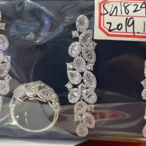 SZ18245, Ladies' Moissanite Ring, S925, Rhodium Plated, White, 18.56g