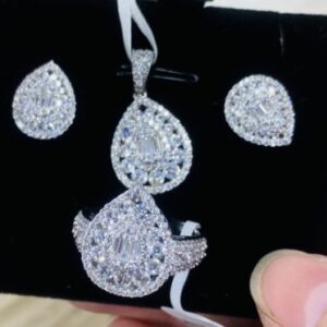 SZ19247, Ladies' Moissanite Ring, S925, Rhodium Plated, White, 10g