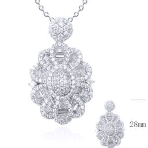 SZ21539, Ladies' Moissanite Ring, S925, Rhodium Plated, White, 18.49g