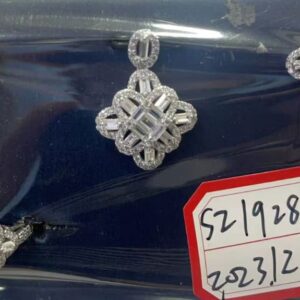 SZ19281, Ladies' Moissanite Ring, S925, Rhodium Plated, White, 9.42g