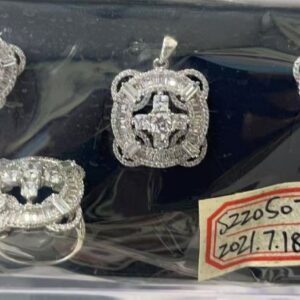 SZ20507, Ladies' Moissanite Ring, S925, Rhodium Plated, White, 17.54g
