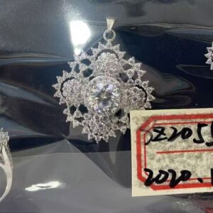SZ20556, Ladies' Moissanite Ring, S925, Rhodium Plated, White, 14.98g
