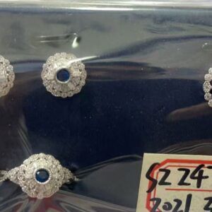 SZ24739, Ladies' Moissanite Ring, S925, Rhodium Plated, White, 8.05g