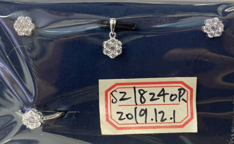 SZ18240, Ladies' Moissanite Ring, S925, Rhodium Plated, White, 3.73g