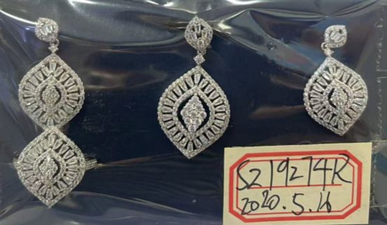SZ19274, Ladies' Moissanite Ring, S925, Rhodium Plated, White, 10.73g