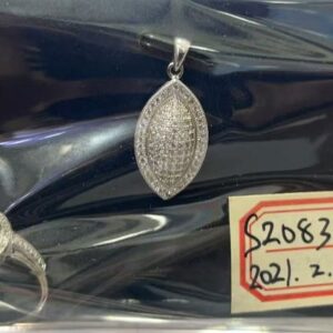 SZ08342, Ladies' Moissanite Ring, S925, Rhodium Plated, White, 9.8g