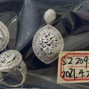 SZ20929, Ladies' Moissanite Ring, S925, Rhodium Plated, White, 15.29g