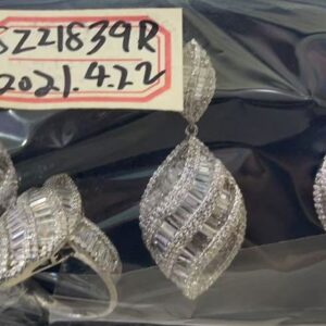SZ21839, Ladies' Moissanite Ring, S925, Rhodium Plated, White, 25.67g