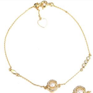 SB13541, Ladies' Moissanite Bracelet, S925, Rhodium Plated, White, 1.6g