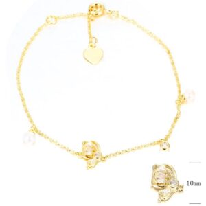 SB13550, Ladies' Moissanite Bracelet, S925, Rhodium Plated, White, 1.3g
