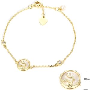 SB13525, Ladies' Moissanite Bracelet, S925, Rhodium Plated, White, 1.4g