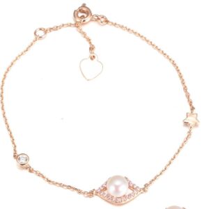 SB13535, Ladies' Moissanite Bracelet, S925, Rhodium Plated, White, 1.6g