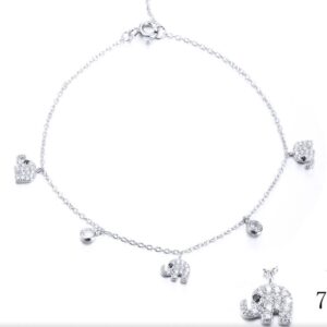 SB10729, Ladies' Moissanite Bracelet, S925, Rhodium Plated, White, 2.2g