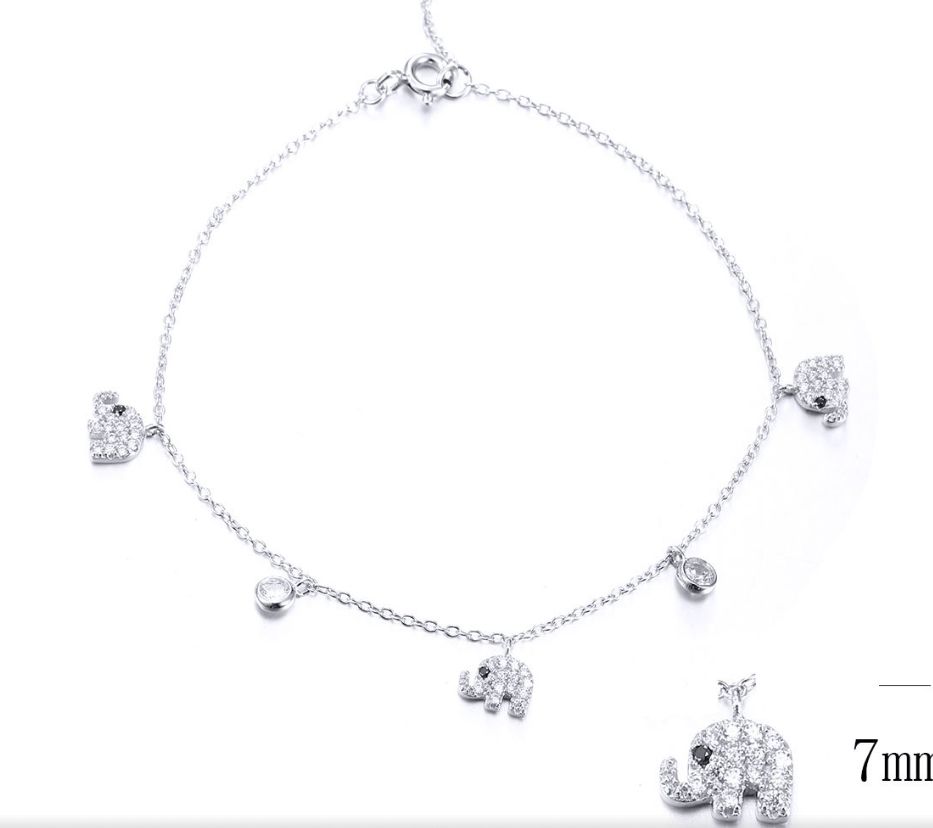 SB10729, Ladies' Moissanite Bracelet, S925, Rhodium Plated, White, 2.2g